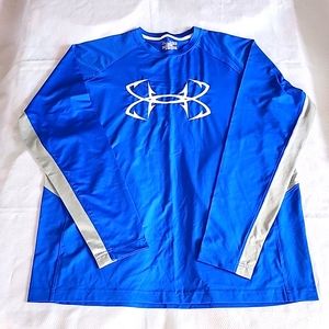 Men's Under Armour blue/grey long sleeve shirt.